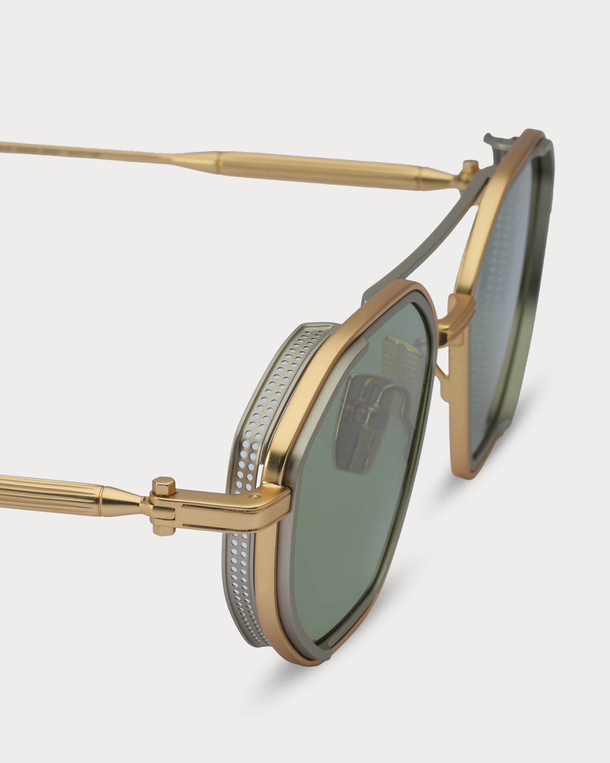 Sarri Casablanca Gunmetal Imperial Emerald metal sunglasses - view 3