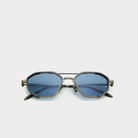 Sarri Casablanca Silver Ocean Blue metal sunglasses
