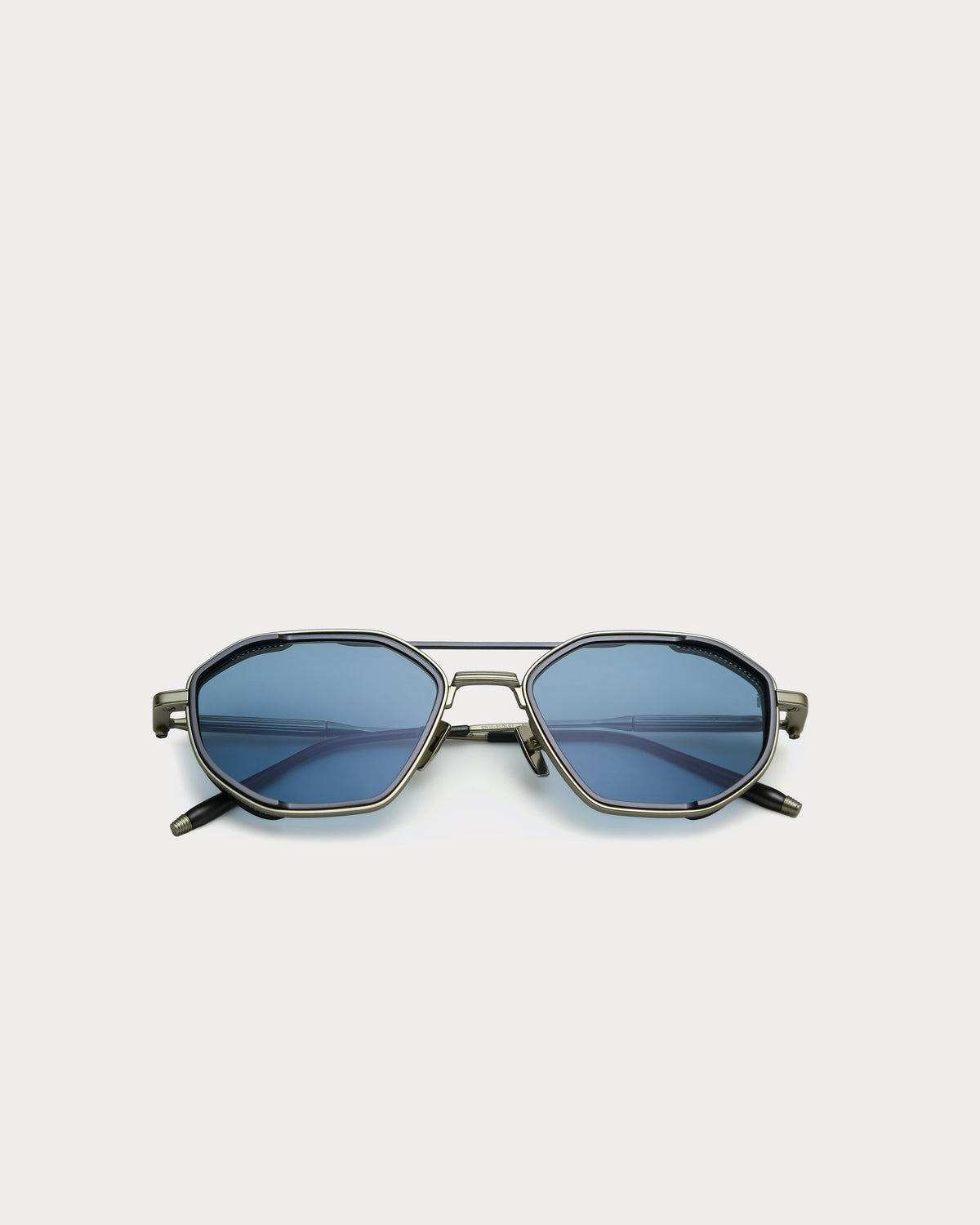 Sarri Casablanca Silver Ocean Blue metal sunglasses