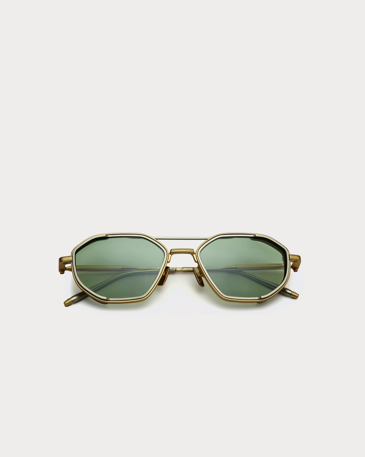Sarri Casablanca Gunmetal Imperial Emerald metal sunglasses